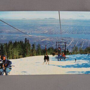 Vintage Postcard - Grouse Mountain Ski Lift - Natural Color Productions
